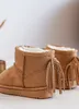 Kinder Gefütterte Schneestiefel Mit Fransen Camel Mikyla 24 Produktbild-Vorschau 6