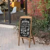 FATIVO Chevalet publicitaire en bois : Présentoir pliable Voir les images du produit 3