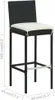 vidaXL Tabouret de bar de jardin avec coussin 2 pcs. noir Voir les images du produit 6