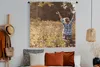MuchoWow® Wandteppich Wandbehang Frau - Blumen - Frühling Produktbild-Vorschau 4