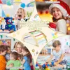 Collage of children celebrating, playing with a wooden climbing arch, and interacting with a mother figure. Produktbild-Vorschau