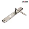 A modern door handle set with a long plate, shown on a white background. Anteprima dell’immagine prodotto