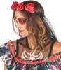 Tag der Toten Kleid Halloween-Kostüm für Damen rot-schwarz Produktbild-Vorschau 4
