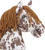 Cavallo Hobby Horse Large Premium - tartan bianco e marrone Anteprima dell’immagine prodotto 3