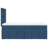 vidaXL Boxspringbett mit Matratze Blau 100x200 cm Stoff Produktbild-Vorschau 7