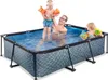 A family is enjoying a swim in an above-ground pool. Produktbild-Vorschau