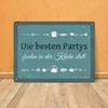 Metallschild XL mit Spruch: Die besten Partys finden ... Produktbild-Vorschau 4
