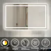 LED Badspiegel mit Beleuchtung Beschlagfrei 100x80cm Produktbild-Vorschau 2
