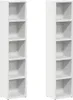 vidaXL Étagères à CD 2 pcs. Blanc 21x16x93,5 cm Bois Voir les images du produit 1
