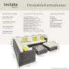 tectake® Aluminium Rattan Lounge Marbella wetterfest und Produktbild-Vorschau 5