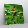 Wanduhr - Quadrat - Glasuhr - Marienkäfer Wasser Grün Produktbild-Vorschau 4