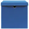 vidaXL Aufbewahrungsboxen mit Deckeln 4 Stk. Blau 32x32x32 Produktbild-Vorschau 2