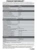 A product data sheet for a washing machine, detailing its energy consumption and performance specifications. Produktbild-Vorschau