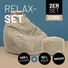 LUMALAND Relax-Set Cord – Sitzsack GIANT (400 L) + Pouf (50 Produktbild-Vorschau 3