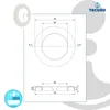 tecuro Universal Siphonrosette Ø 78 mm für Wandrohr Ø 50 Produktbild-Vorschau 3