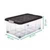 Novaliv 8x Aufbewahrungsboxen mit Deckel Groß 45L Anthrazit Produktbild-Vorschau 6