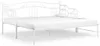 vidaXL Ausziehsofa Bettgestell Weiß Metall 90x200 cm Produktbild-Vorschau 1