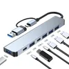 INF 2 v 1 USB-C / USB hub 7 portů USB 3.0 pro Windows MacOS Náhled obrázku produktu 6
