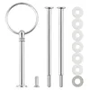 10 Stück Silber Metallstange Mittellochausstech für 2 bis 3 Produktbild-Vorschau 3
