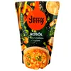 A pouch of soup with ingredients depicted around it. Produktbild-Vorschau