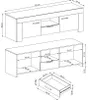 Wohnwand Sky Riviera Eiche, 4-teiliges Set mit Vitrine, Produktbild-Vorschau 9