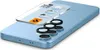 A light blue smartphone with a camera lens protector kit placed on top of its rear camera array. Anteprima dell’immagine prodotto