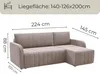 LIKMA Otto starorůžová rohová pohovka 224x145 cm, Náhled obrázku produktu 4