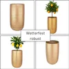 Blumentopf Camiel gold 71cm - hoher runder Pflanzkübel aus Produktbild-Vorschau 5