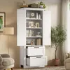 MODFU, mobiletto buffet alto, 60 x 30 x 168 cm, armadio Anteprima dell’immagine prodotto 2