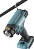 A cordless heat gun is hanging from a metal rod by its integrated hook. Anteprima dell’immagine prodotto