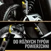 Collage of images showing a bottle of K2 APC STRONG PRO cleaner and its application on a car tire. Náhled obrázku produktu