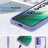 A close-up of a purple phone case with a phone inside, showing the screen and charging port. Produktbild-Vorschau