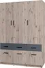 Široká šatní skříň 136 cm FUNZA 4 - dub wellington / Náhled obrázku produktu 1