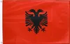 A flag of Albania is displayed flat against a white background. Produktbild-Vorschau