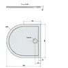 Sprchová vanička ISA z litého mramoru, půlkruhová, 90x90 Náhled obrázku produktu 4