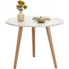 Kleiner runder Couchtisch aus Holz im skandinavischen Stil, Produktbild-Vorschau 1