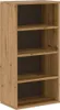 A simple, front-facing studio shot of a wooden bookcase. Podgląd zdjęcia produktu