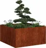 vidaXL Fioriera Rusty 80x80x40 cm Acciaio resistente alle Anteprima dell’immagine prodotto 2