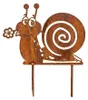 3x Edelrost Schnecke Dekofigur 20x25x1 cm – Handgefertigte Produktbild-Vorschau 2