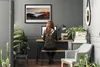 Bild 70x50 MDF-Rahmen Wandkunst Wolken Sonne Gebirge Produktbild-Vorschau 3
