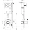 vidaXL Skrytá splachovacia nádrž 11 L 41x14x(110-125) cm Náhľad obrázku produktu 6
