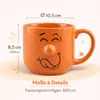 4-tlg. Set Lustige Tassen mit Gesicht - Kaffeetassen witzig Produktbild-Vorschau 2