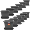 Großer eckiger Pflanzkübel 12er Set anthrazit wetterfest Produktbild-Vorschau 1