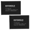 EXTENSILO 2x Akku Ersatz für Samsung SLB-10A für Kamera Produktbild-Vorschau 1