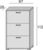 Dmora Schuhschrank Peonia 67x28x112 cm Weiß 18 Paare, 3 Produktbild-Vorschau 3