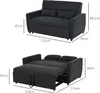 HOMCOM Schlafsofa, 2-Sitzer Sofa mit Schlaffunktion, Produktbild-Vorschau 3