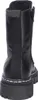 A close-up view of the back of a black boot. Voir les images du produit