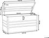 BELIANI Gartentruhe Graphitgrau Metall 400 L 132 x 62 cm Produktbild-Vorschau 7