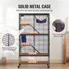 SucceBuy 64,6" pojízdná kovová klec pro fretky, 4 patra Náhled obrázku produktu 4