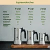Groenenberg caffettiera espresso in acciaio inox 6 tazze a Anteprima dell’immagine prodotto 12